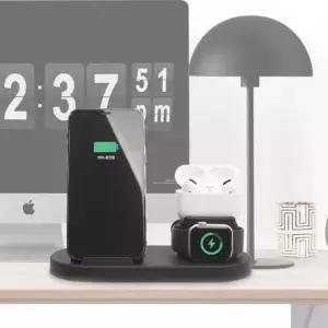 [퍼니메이커]3in1 듀얼코일 15w 급속무선충전기 고속무선거치대 급속 무선충전기