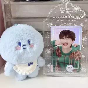 댄스복 방송 아이돌 무대 의상 발표회 10CM 슈퍼 주니어 인형 키체인 만화 귀여운 숏 플러시 펜던트 장난감