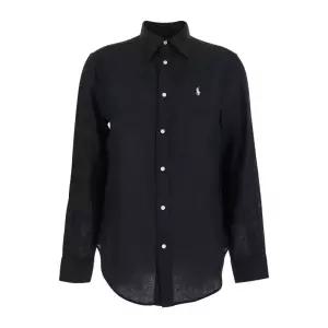 클래식 핏 포인티드 칼라 리넨 셔츠 211970730 003