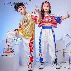 댄스복 방송 아이돌 무대 의상 발표회힙합 의류 복장 긴 크롭 탑 운동복 조깅 바지 재즈 댄스 공연 스트리