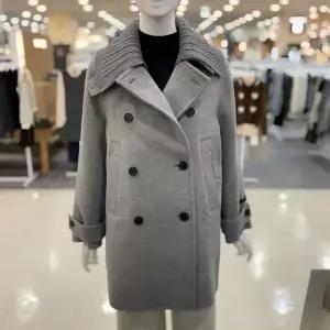 [SOUP] 블레어 니트카라 더블 중기장 핸드메이드 코트 SBAHC31 _P414988636