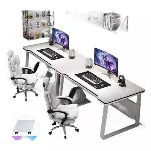 2인용 컴퓨터 데스크 노트북책상 철제 게이밍 확장형 pc방 테이블 커플