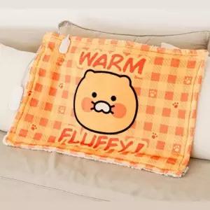 카카오프렌즈 춘식이 양면 온열 담요 1P 미니 블랭킷 독서실 무릎담요