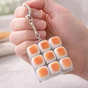 9구 구운식빵 딸깍이 키링 키캡 열쇠고리 클릭커 선물