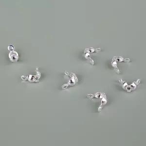 올챙이캡 실버 비즈공예부자재 200개입 키링마감 악세