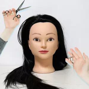 미용 연습용 통 가발 스탠드 헤어 머리 마네킹 민두 거치대 도구 커트 인모 시험용용 용가 홀더 잡화 실가