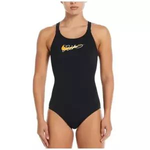 나이키 NIKE스윔 여성 스우시 스크립트 패스트백 로우 레그 컷 NESSE018-001 블랙 456891