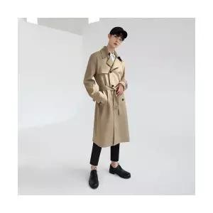 남성 하프 캐주얼 트렌치 디자인 코트 봄가을 지고 KS3