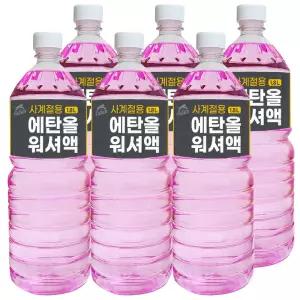타이거워셔액 타이거 에탄올 사계절 워셔액 1.8L x 6개 / 어는점 영하25℃