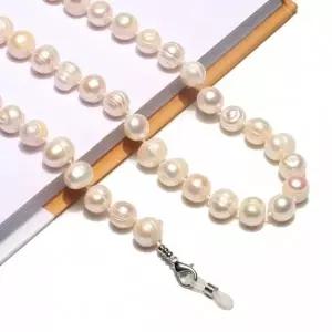 마스크걸이 목걸이 겸용 AAA 진주 핑크진주 6mm 크리스탈 비즈 고급 안경줄_24710154