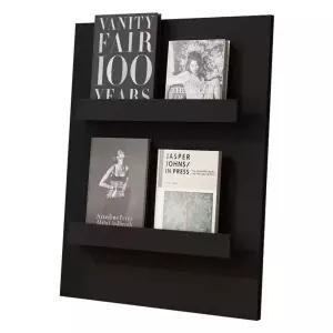 잡지꽂이 책 진열대 홍보물거치대 월광백 원목 선반 신문