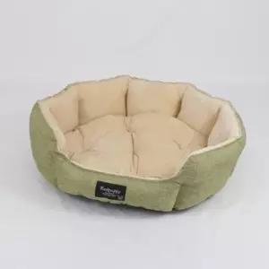 [반려] 강아지 원형 극세사 방석 그린 대형 1P 고양이 쿠션