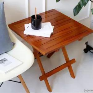 [마이모노샵][마이모노샵] 마호가니 우드컬러 접이식 거실 카페 사각 테이블 자취방 (17307035)