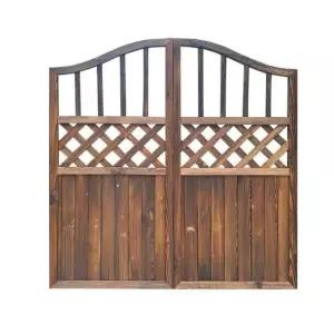 원목 대문 아치형 목문 정원 울타리 마당 차단 경계