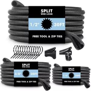 자동차용 와이어 직조 난연 분할 튜브 정렬 배선 키트 플라스틱 커버 전기 도관 보호 랩 케이블 슬리브