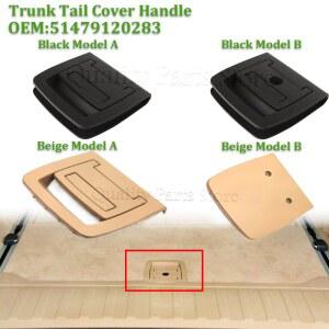 BMW X5 X6 E70 E71 E72 F15 F16 5GT F07 용 자동차 후면 트렁크 러기지 테일 커버 매트, 바닥 카펫 핸들 래치 단추 51479120283,