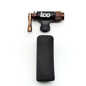 자전거 타이어용 CO2 인플레이터, 산악, 자갈, 도로 자전거용 ICO 타이어 펌프, 프레스타 및 슈레이더 밸브용 16g 카트리지 나사산용 인플레이터 + 단열 슬리브(충전기 미포함)