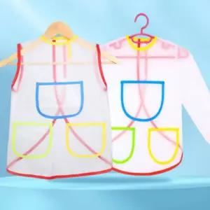 긴소매 투명 미술 가운 아동 방수 유아용 키즈 앞치마/전신/유아/아동용/아기/긴팔/어린이/활동복/문센/