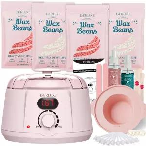 실리콘 왁스 워머 라이너가 포함된 여성용 에버럭스 왁싱 키트 전신 팔 다리 얼굴 비키니 여성 남성 민감성