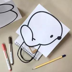 예쁜 쇼핑백 선물 가방 포장 상자 종이 토끼