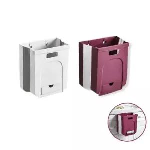 접이식 휴지통 GOOD-3002 10L 화이트 와인