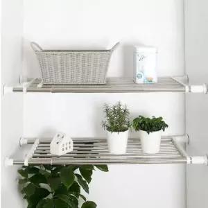 [생활] 좁은 자취 원룸 정리 다용도 무볼트 압축 진열대 선반