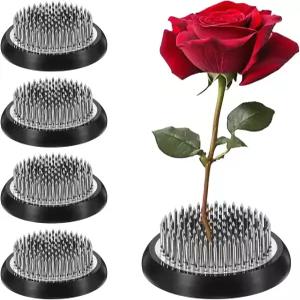 배열용 꽃개구리 꽃병 이케바나 켄잔 원형 황동 꽃핀 개구리 줄기 홀더 꽃꽂이용 핀 고정 도구(2인치)