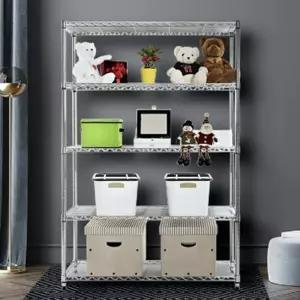 [블루마켓]팬트리 철제선반 앵글 45x120x180 모듈 경량랙 조립식 진열대 메탈선반 수납장 베란다수납장