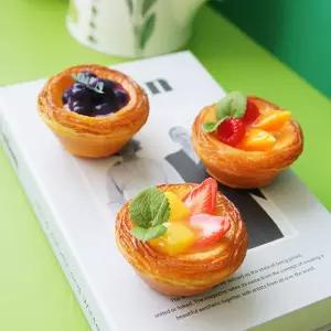 [제이프로젝]말랑말랑 에그타르트 모형 랜덤 1P 빵모형 베이커리 에그타르트모형 가짜에그타르트 베이커리