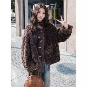 여사친 겨울 모피 일체형 코트 퍼 러블리 램스울 키높이 숏 뽀글이 다올4