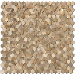 스틱구 필 앤 스틱 백스플래시 타일, 모자이크 셀프 접착 타일에 붙이기, 주방 욕실 벽난로 청소를 위한 3D 헥사곤 백스플래시(8PCS, 구리)