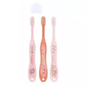 스케이터 어린이칫솔 마이멜로디 아동용 칫솔 3P세트 (캡포함) STEP2