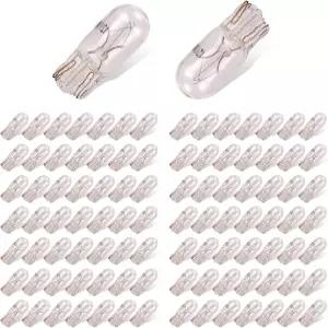 GKmow 100 PCS 자동차 브레이크 전구 T10 12V 5W 할로겐 백열전구 방향지시등 후진등 주간 주행 트럭 SUV