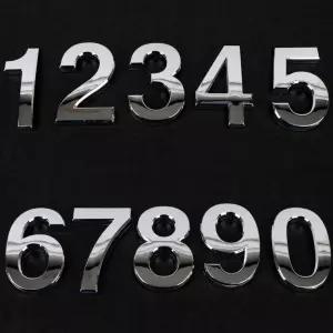 입체형 볼록 은색 숫자 1P 대 이니셜스티커 꾸미기이니셜 차량꾸미기 문자이니셜 숫자이니셜 디자인이니셜