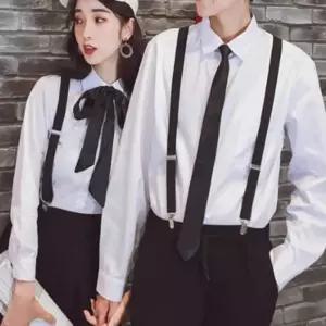 클래식 패셔너블 무드 남여공용 캐주얼 정장 멜빵