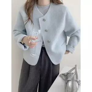 울100% 라운드 울 핸드메이드 자켓 YMSH25FW2091215809