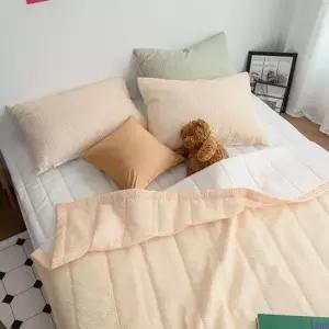 침대이불세트 듀라론 시어서커 냉감 이불패드세트 SS 오렌지샤베트