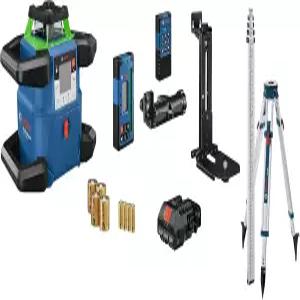 BOSCH GRL4000-90CHVK-S REVOLVE 18V 커넥티드 그린빔 셀프 레벨링 수평/수직 로터리 키트 삼각대 등급