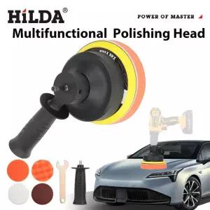 무선광택기 HILDA 전기 드릴- 변환기 어댑터 스폰지 울 디스크 차량용 왁싱 샌딩 편심 연마 키트