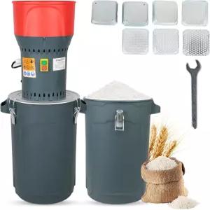 DETODDA 6.6 갤런 옥수수 분쇄기 건식 곡물 전기 향신료 쌀 사료용 가정용 밀 7 사이즈 체(25L)