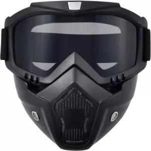 페인트볼 마스크 김서림 방지 에어소프트 풀페이스 전술 탈부착 가능한 남성용 얼굴 마스크가 있는