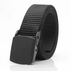 남성용 캐주얼 패브릭 캔버스 버클 벨트 120cm 허리띠 스트랩
