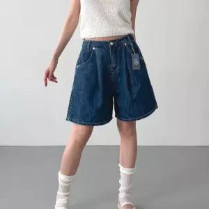 [다잇템]여성 SS 진 바지 핀턱 자수 링사 청반바지 (36385763A)