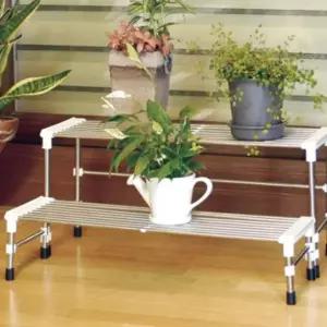 [셀러에이드]화분 받침대 2단 베란다 다육이 선반 정리대