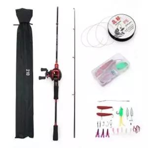 고피싱 베이트 릴+루어+낚싯대세트 1.6m 좌핸들 입문용릴낚싯대