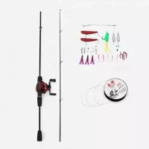 굿캐스팅 베이트 릴+루어+낚싯대세트 1.6m 우핸들 입문용릴낚싯대