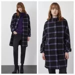 {매장정품} 올리비아로렌 MG01 반넥체크코트 VOCEA3W9341_P408791652 1305220