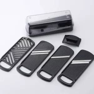 채칼 4종 세트 이유식 다지기 컴팩트 조리도구 블랙