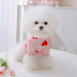 애견옷 러블리 하트 핑크 애견 티셔츠