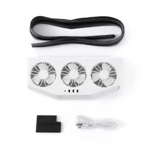 태양광 차량용 쿨러 태양열 블랙 선풍기 환기 솔라 트리플 팬 환풍기 자동차